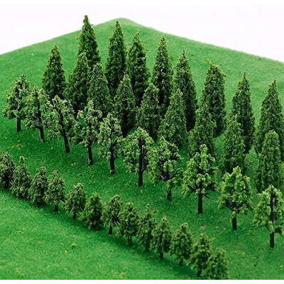 Afbeelding van PIQIUQIU 25 stuks modelbomen, dioramaboom, miniatuurboom, modeltrein, bomen voor doe het zelf, landschap, natuurlijk groen