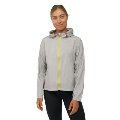 Afbeelding van DANISH ENDURANCE Windjack voor Dames, van Gerecycelde Materialen, Reflecterende Details, Ultra licht, Grijs, S