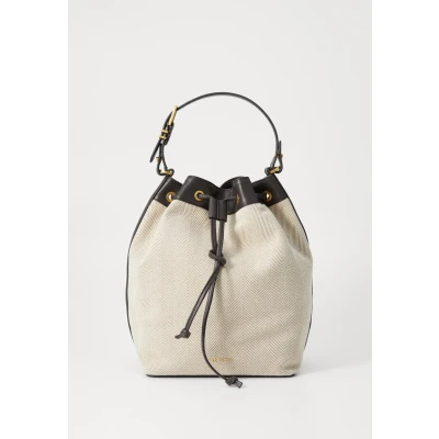 Afbeelding van Ted Baker Schoudertas Tashah Belt Detail Canvas Herringbone Shoulder Bag Brn Choc Beige