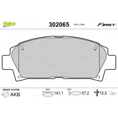 Afbeelding van Valeo Remblokset 302065