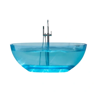 Afbeelding van Best design Color Transpa Blue vrijstaand bad 170x78x56cm Minimalistisch Tijdloze uitstraling