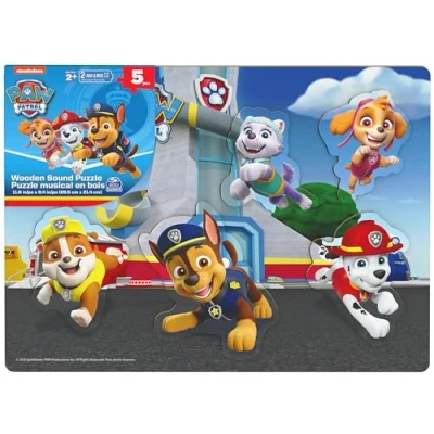 Afbeelding van Houten Geluidenpuzzel PAW Patrol (Engelstalig), 5 stukjes