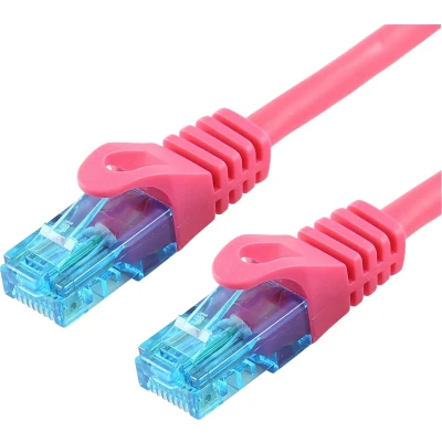 Afbeelding van LOGON TCU55U010M netwerkkabel 1 m Cat5e U/UTP (UTP) Magenta