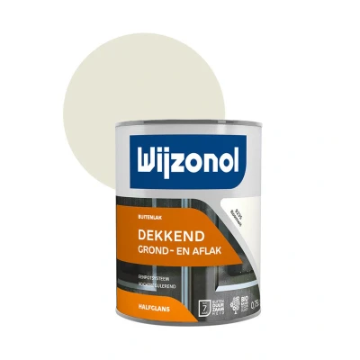 Afbeelding van Wijzonol Dekkend Grond en Aflak Halfglans Roomwit 9235 750 ml