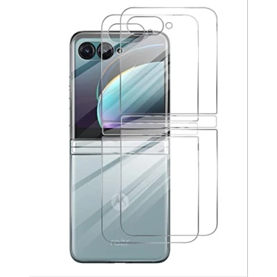Afbeelding van GIOPUEY 2 stuks rugbeschermers compatibel met Motorola Razr 40 Ultra, flexibele TPU, ultradun, krasbestendig, hoesvriendelijk, rugbeschermfolie voor Ultra transparant