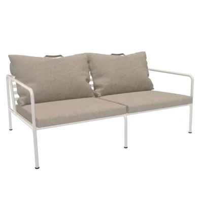 Afbeelding van Houe Avon 2 zits loungebank frame wit stof Ash heritage