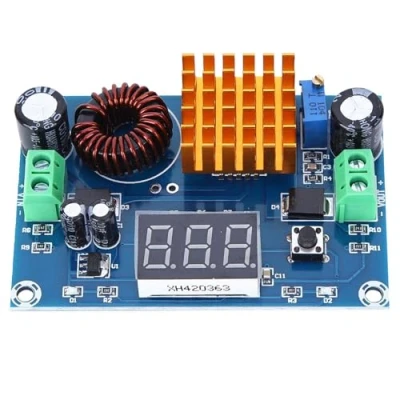 Afbeelding van DC Boost Verstelbare Step Up Converter 3 tot 35V 5V 45V Spanningsregelaar Voedingsmodule 5A Volt Transformator Printplaat met goed gedragen koelplaat