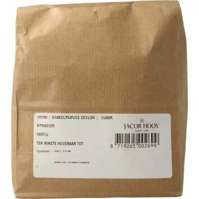 Afbeelding van Jacob Hooy Kaneel Pijpjes Ceylon, 250 gram