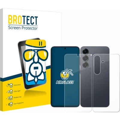 Afbeelding van BROTECT Screenprotector voor Samsung Galaxy S25 (Voor+Achter) Folie Beschermfolie Beschermglas transparant
