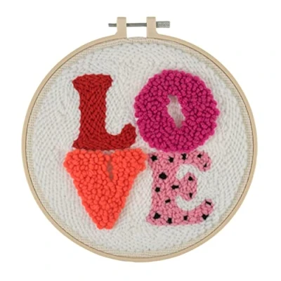 Afbeelding van Trimits Punch Naald Hoop Kit, Liefde, 20.3cm (8in)