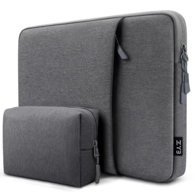 Afbeelding van ZYB 15,6 inch Laptophoes met Accessoiretas, Schokbestendige Waterbestendige voor 15&quot; Acer ASUS HP Lenovo Thinkpad IdeadPad Dell Chromebook Notebook MacBook Pro 16, Donker Grijs