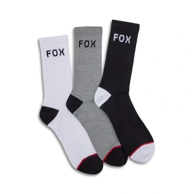 Afbeelding van FOX Crew 3 Pack Sokken, zwart grijs wit, afmeting 43 44 45 46 47 voor man