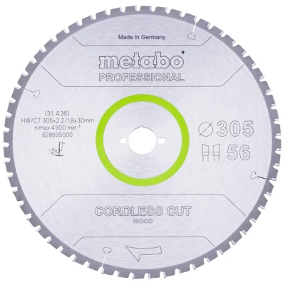 Afbeelding van Metabo 628695000 Cirkelzaagblad 305 x 30 mm Aantal tanden: 56 1 stuk(s)