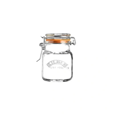 Afbeelding van Kilner Vierkante Clip Top Kruidenpot 70ml (0.07L) Luchtdichte Glazen Pot Voor Het Opslaan Van Kruiden En Specerijen Ruimtebesparende Pantry Oplossing