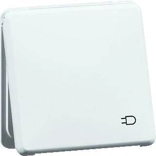 Afbeelding van PEHA wandcontactdoos met randaarde spatwaterdicht Levend wit (hagelwit) 80.6611.02KWU