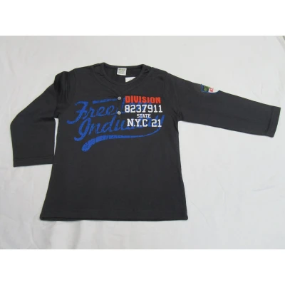 Afbeelding van dirkje, jongens, t shirt lange mouw , donker grijst division, 110 5 jaar