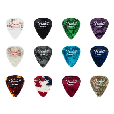Afbeelding van Fender 351 Dotted Celluloid Picks Heavy plectrumset (12 stuks)