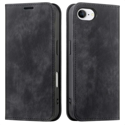 Afbeelding van Apple iPhone 16e Hoesje Kunststof imoshion Bookcase Zwart Telefoonhoesje