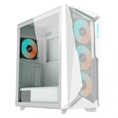 Afbeelding van Gigabyte C301GW V2 Midi tower PC behuizing Wit Stoffilter, Geïntegreerde verlichting