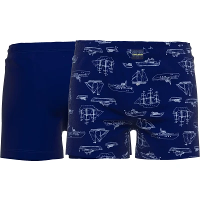 Afbeelding van Ceceba heren boxershorts wijd model met gulp (2 pack) donkerblauw dessin Maat: 6XL