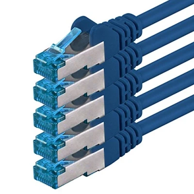 Afbeelding van 1aTTack, Cat6, Cat6a, Lan RJ45, 8P8C, 10Gbps, blauw, 5 stuks