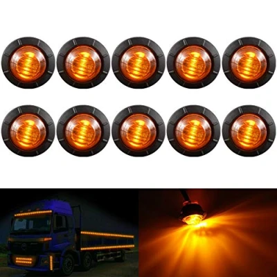 Afbeelding van KATUR 3/4&quot; ronde led voor achter, zijmarkering, licht, waterdicht, kogelafstand, 12 V, auto, vrachtwagen (bensteen)