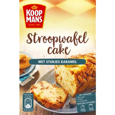 Afbeelding van Koopmans Stroopwafel cake met stukjes karamel 400 gr