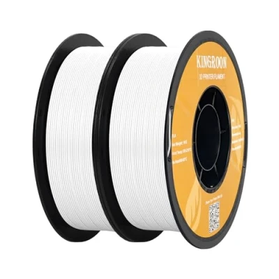 Afbeelding van Kingroon PLA filament voor 3D printer, maatnauwkeurigheid +/ 0,03 mm, 1 kg spoel (2,2 lbs), 1,75 2 kg, wit +