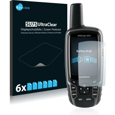 Afbeelding van Savvies (6 Stuks) Schermbeschermer voor Garmin GPSMAP 62st Screen Protector Ultra Transparant