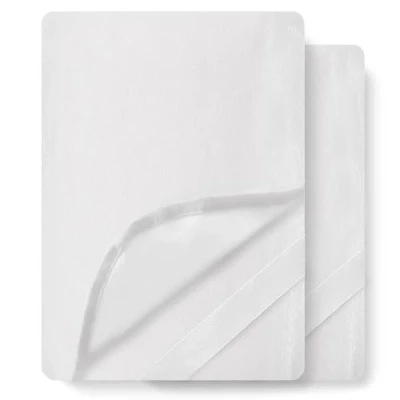 Afbeelding van Flowen Matrasbeschermer 70x140cm Waterdichte Katoenen 2 St. Matrashoes Ademend voor Babywieg Vochtbescherming Anti Mijt Hypoallergeen Antibacterieel Matras met 4 Elastische Hoeken Machinewasbaar