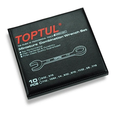 Afbeelding van Schroeven en steeksleutelset TOPTUL 10st MINI(5/32 7/16)