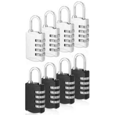 Afbeelding van Xespis 8 stuks combinatieslot, 4 cijferig cijferslot, kastslot, kofferslot van zinklegering, waterdicht, voor fitnessstudio, garage, school, doel