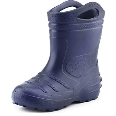Afbeelding van Ladeheid LA KL 051 Kinder Regenlaarzen Rubber met Binnenschoen en Grepen Waterdicht EVA Wasbare Donkerblauw 32