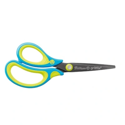 Afbeelding van Pelikan 810265 Schaar griffix SC1BLS, Neon Fresh Blue, spits, linkshandig