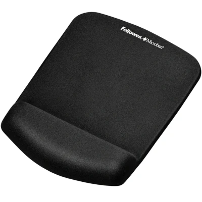 Afbeelding van Muismat met polssteun Fellowes Plush Touch zwart