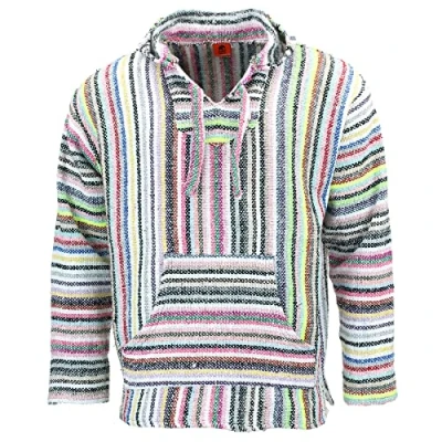Afbeelding van LOUDelephant Gerecycleerde Mexicaanse Baja Jerga Hoody True Sizing M 4XL, Snoep Streep,