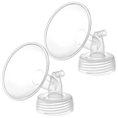 Afbeelding van 2x 21 mm Maymom brede hals pomponderdelen voor Spectra S1/S2 pompen; incl. halsflens; niet originele flens; vervanging Shield (21 twee flensen) (Spectra pomponderdelen)