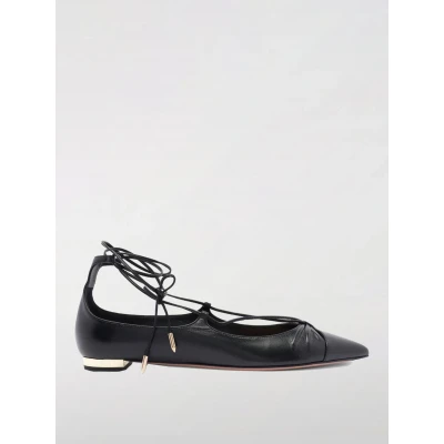 Afbeelding van LaceUp Pointy Toe Flats Wo Black Ballet