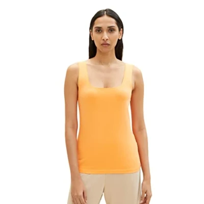 Afbeelding van TOM TAILOR Dames Top 1035393, 29751 Bright Mango Orange, XXS