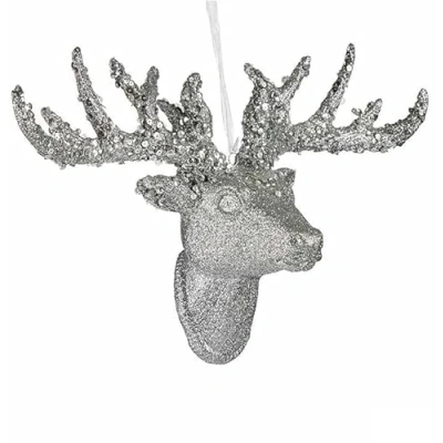 Afbeelding van Krist+ Kerstversiering Kerstrendier Hanger Zilverkleurig 32 Cm (4 Stuks)