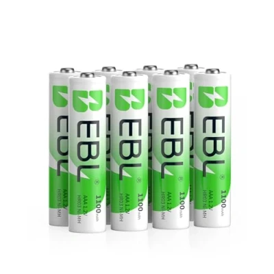 Afbeelding van EBL aaa oplaadbare battrijen 1100 mAh 8 stuks 1200 oplaadcycli, 1.2v voorgelade batterijen