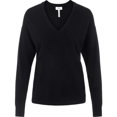 Afbeelding van Object Objthess L/S Vneck Pullover NOOS Trui, Dames, Maat: Large, Black