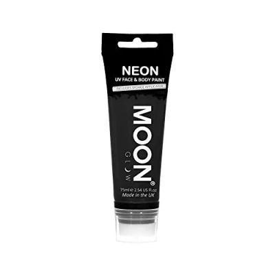Afbeelding van Moon Glow Supersize Neon UV Gezichts en lichaamsverf met sponsapplicator, zwart, 75 ml (1 stuk)