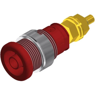 Afbeelding van SKS Hirschmann SEB 2600 G M4 Veiligheids labconnector, female Bus, inbouw verticaal Stift Ø: 4 mm Rood 1 stuk(s)