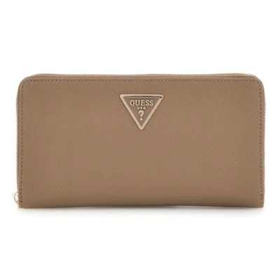 Afbeelding van GUESS Portemonnee Laurel SLG Cheque Organizer Dark Taupe