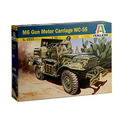 Afbeelding van 1:35 Italeri 6555 M6 Dodge Gun Motor Carriage WC 55 Plastic Modelbouwpakket