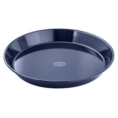 Afbeelding van Dr. Oetker ronde pizza bakplaat Ø 30 cm van de serie Back Liebe emaille, pizzavorm met anti aanbaklaag voor taarten, pizzen en meer, (Kleur: zwart), Aantal:1 stuk