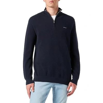 Afbeelding van GANT PLUS Halfzip Trui, Heren, Maat: 4XL, Evening blue