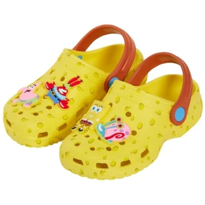 Afbeelding van SpongeBob SquarePants klompen met bedels Kindersandalen Zomerslippers enkelbandje Vakantiestrandschoenen