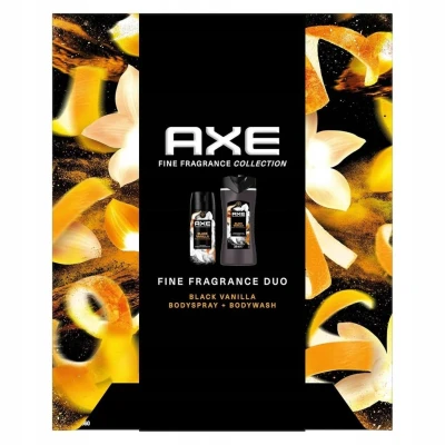 Afbeelding van Axe Fine Fragrance Collection Cadeauset (Deodorant 150ml + Douchegel 300ml) Black Vanilla